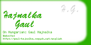 hajnalka gaul business card